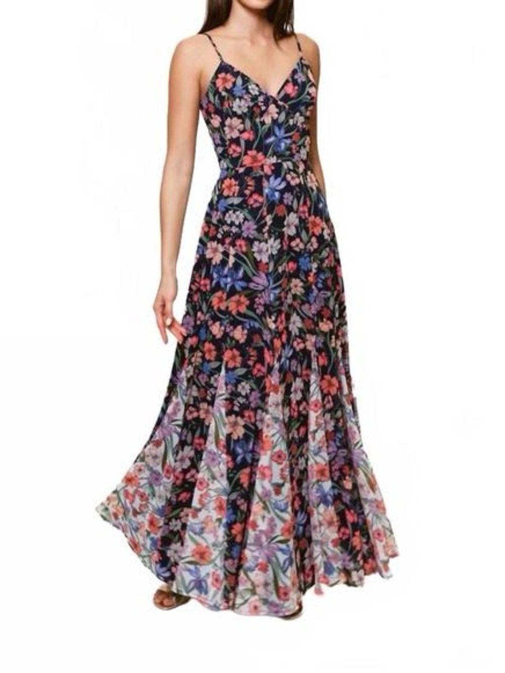 Hutch Belinna Floral Cocktail Dress Size 8 Navy Lilac